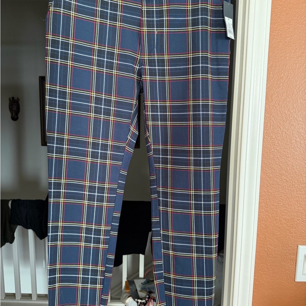 Original Use Men's Plaid Pants - Navy and Red